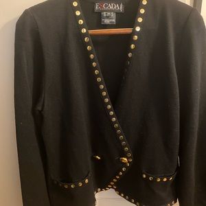 Escada navy blue jacket/cardigan/ sweater.